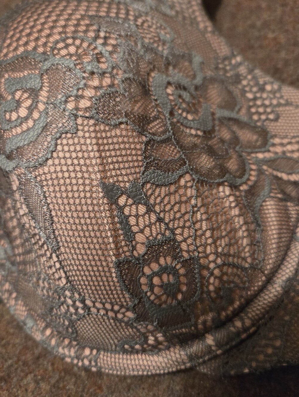 Lilyette Bra In Mauve And Pink Lace 40D Lined And Wired - Picture 3 of 6